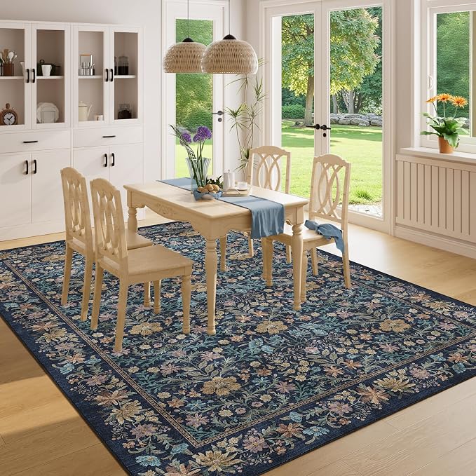 DUKINO 6x9 Rugs for Living Room, Vintage Washable Rug - Image 6