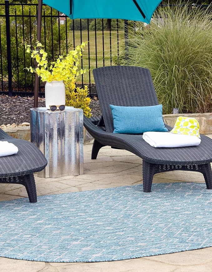 Unique Loom Outdoor Trellis Collection Area Rug - Image 4