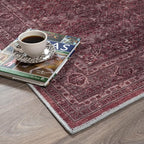 Fame Rugs Turkish Rug. Washable Vintage Oriental Antique Inspired Traditional - Image 8