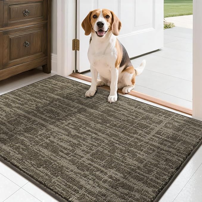 COSY HOMEER-Door-Mat, Dirt Trapper Entryway Rugs 24"x36" Non Slip Washable by COSYHOMEER