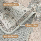 GENIMO 5x7 Area Rugs for Living Room, Machine Washable Non Slip Vintage Retro - Image 6