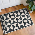 Rugshop Geometric Diamond Washable Non Slip Area Rug 2' x 3' Cream by Rugshop