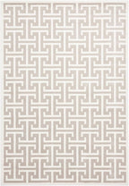Abani Contemporary 3D Beige & White Modern Greek Key Pattern Area Rug - Image 3