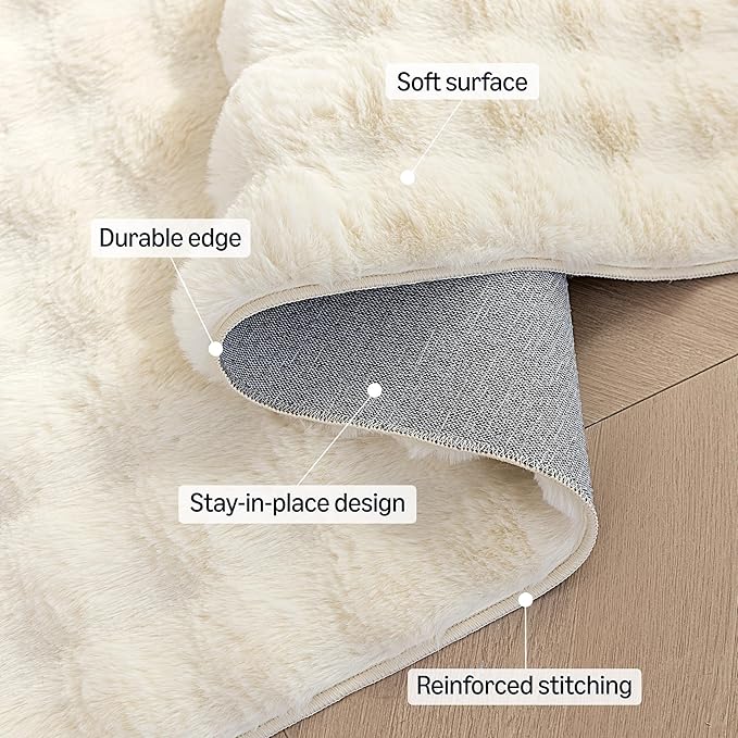 Amazon Basics Indoor Area Rug, 3D Bubble Washable Home Decor Carpet - Image 3