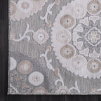 CAMILSON Indoor Outdoor Rug 9x12 Bohemian Medallion Floral Area Rugs - Image 4