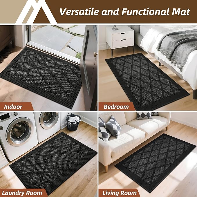 COSY HOMEER Non-Slip Door Mat 36"x60", Entryway Rugs Low Profile Absorbent Dirt - Image 7
