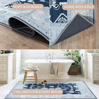 Fame Living Navy Blue Oushak Rug, Modern Rugs, Small Throw, Accent Area Rug - Image 5