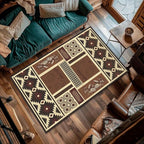 UNREASTO Western Area Rugs 3x4ft Vintage Country Southwestern Native Botanical - Image 4