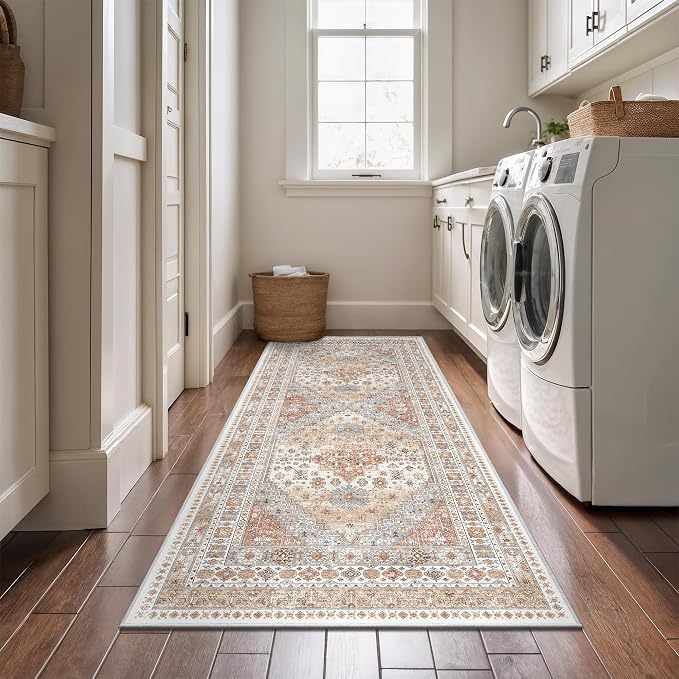 zesthome 2x6 Runner Rug for Hallways, Machine Washable Rug, Non Slip Vintage - Image 8
