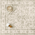 Taupe 2x5 Runner Rug Vintage Area Carpet Hallway Indoor Kitchen Washable Low - Image 5