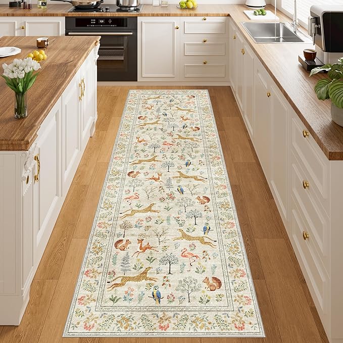 DUKINO 2.6x8 Rug for Hallway, Washable Kitchen Runner Rug - Image 3