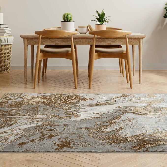 LUXE WEAVERS Marble Swirl Abstract Area Rug - Image 5