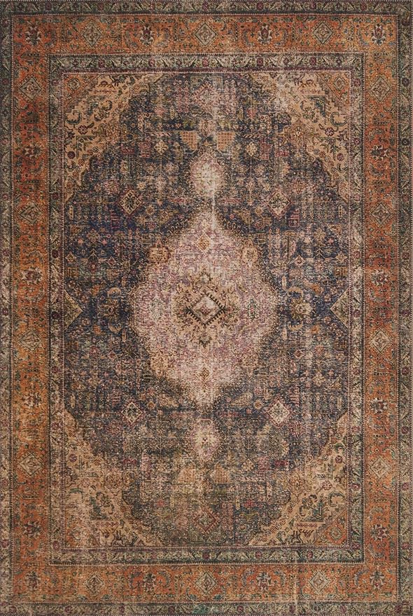 Loloi Loren Collection LQ-02 Plum/Multi 8'-4" x 11'-6" Area Rug by Loloi