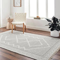 Mark&Day Wool Rugs, 5x7 Nishnabotny Cottage Light Gray Area Rug, Bedroom or by MARKDAY