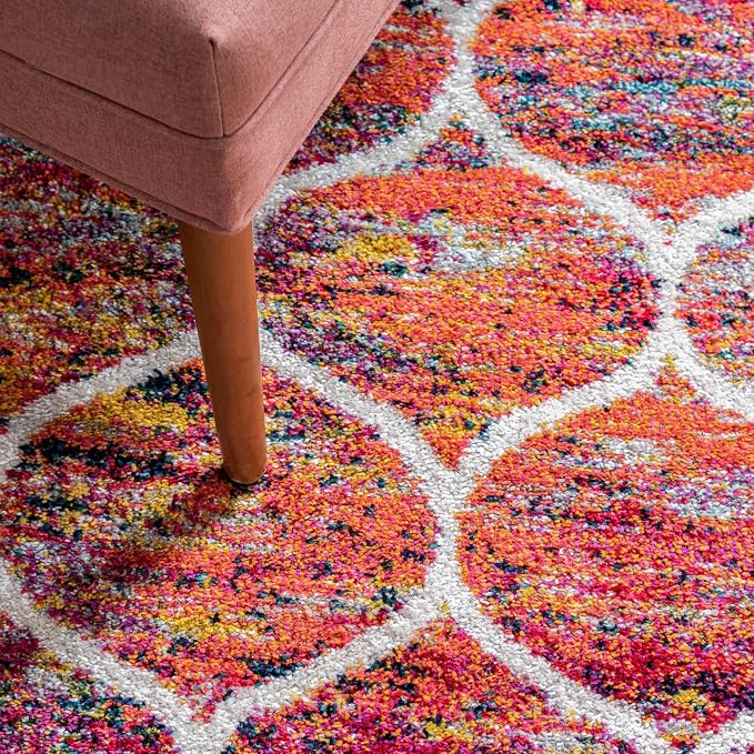Rugs.com Lattice Frieze Collection Rug – 8' x 10' Multi Medium Rug Perfect - Image 5