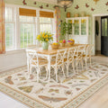 Beige Dining Table Rug by HazoHaus