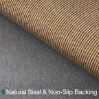 LUMI Handwoven Sisal Door Mat, Non-Slip Durable Entryway Mat, Welcome Front - Image 5