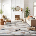 Rugshop Contemporary Gray Striated Area Rug Durable, Kid & Pet Friendly 7' 10" by Rugshop