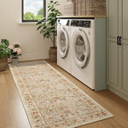 DUKINO 2x6 Runner Rug for Hallway, Washable Vintage Floral Kitchen Rug - Image 9