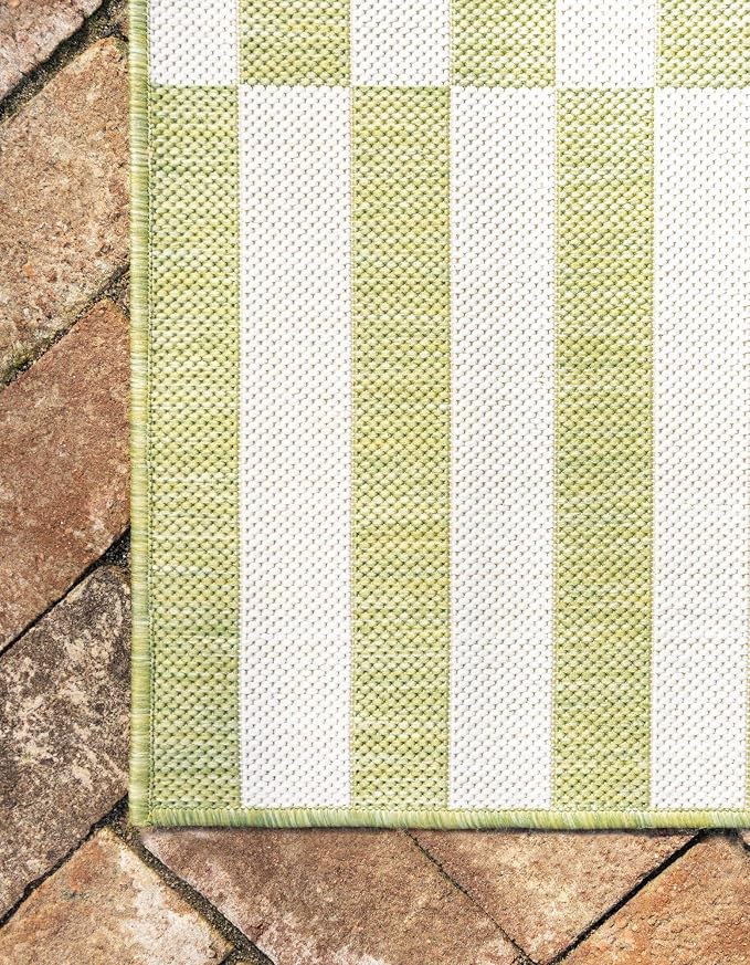 Unique Loom Outdoor Striped Collection Area Rug - Image 9
