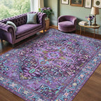 Kokia 9x12 Washable Area Rugs Violet Purple - Image 9