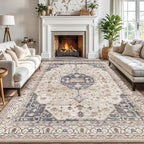 LUMI 10x14 Washable Area Rug for Living Room, Ultra Soft Traditional Rugs Non by LUMI