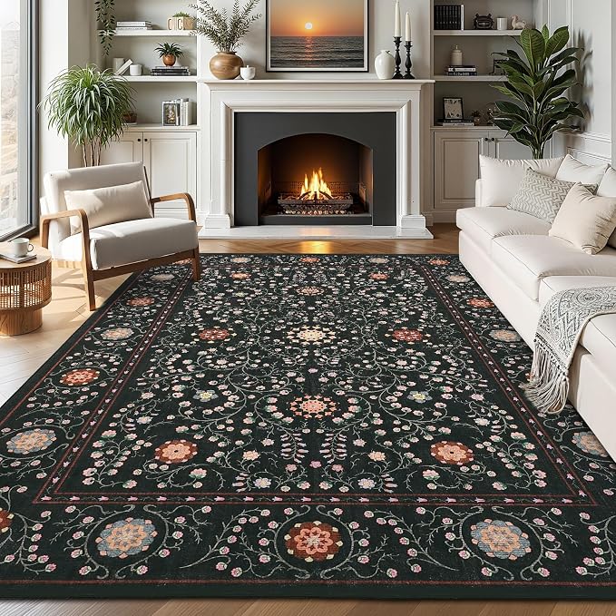 GarveeHome Boho 8x10 Area Rugs for Living Room, Floral Vintage Rugs for Bedroom by GarveeHome