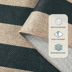 Lahome Striped Easy Jute Dining Room Rug, 6x9 Indoor Outdoor Rugs - Image 4