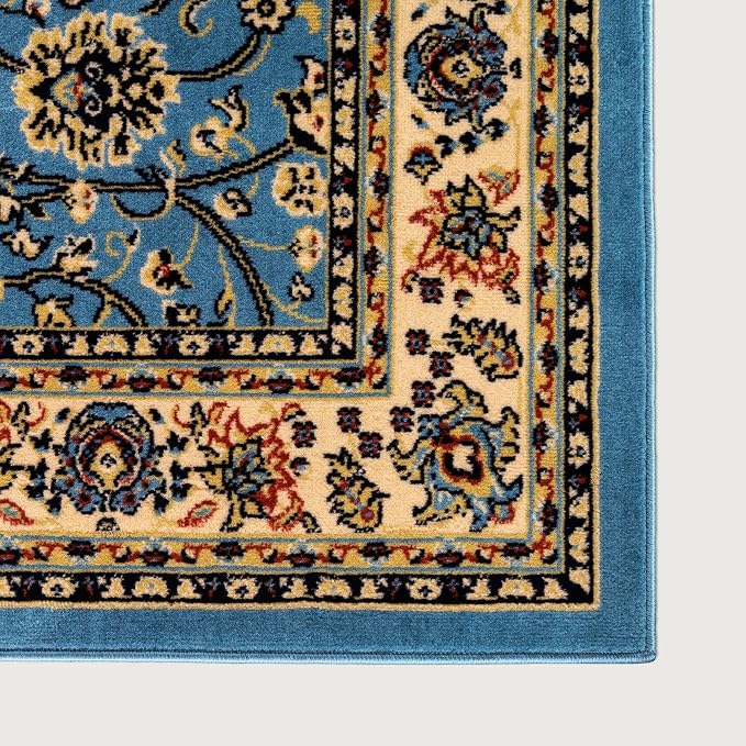 Rugs.com Yasmin Collection Rug – 8 Ft Square Light Blue Medium Rug Perfect - Image 8