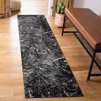 Rugshop Abstract Marble Shag Runner Rug Anthracite Dark Gray 2' 3" x 8' Perfect - Image 8