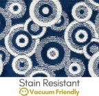 Custom Size Long Blue Hallway Runner Rug | Cut to Length 2'3" x 17' | Non-Slip - Image 5