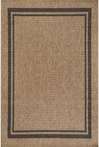 Beverly Rug Easy Jute Bordered Rug 9x12 Washable Large Indoor Outdoor Area Rugs - Image 2
