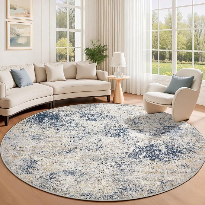 8ft Washable Round Rug - Image 6