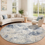 8ft Washable Round Rug - Image 6