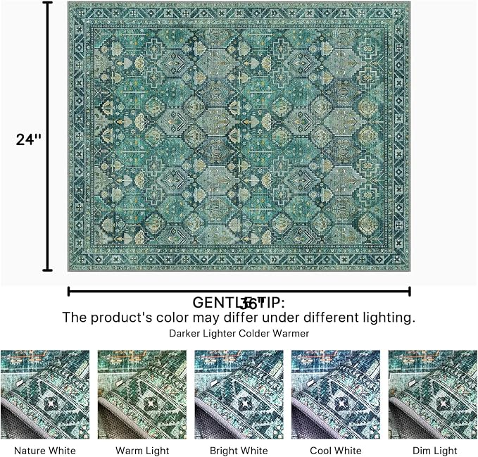 Bavni 2x3 Entryway Rug Bathroom Rugs - Image 2