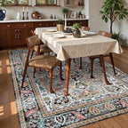Washable Area Rug 4' x 6' Vintage Traditional Persian Mat - Image 3