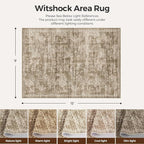 WITSHOCK 9x12 Area Rugs for Living Room: Machine Washable Non Slip Modern - Image 2