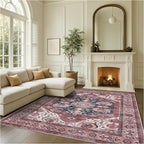 Fame Rugs Turkish Rug. Washable Vintage Oriental Antique Inspired Traditional - Image 9