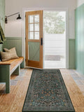 Dark Green Washable 3x6 Large Entryway Runner Rug Indoor, Non-Slip Floor Rugs by HazoHaus