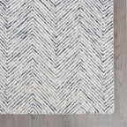 Modern Herringbone Chevron Collection Handcrafted Wool Area Rug - Image 3