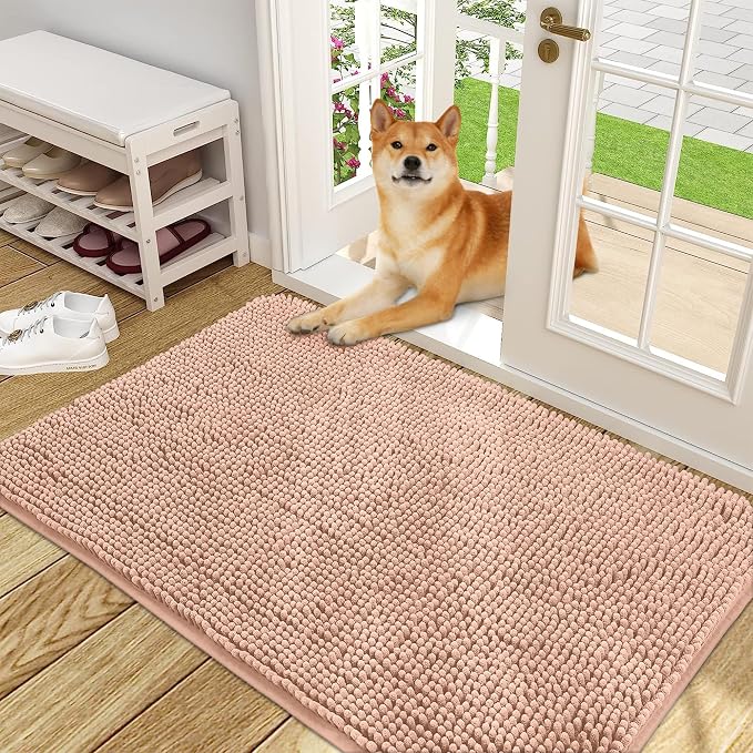 OLANLY Dog Door Mat for Muddy Paws 48x30, Absorbs Moisture and Dirt, Absorbent by OLANLY