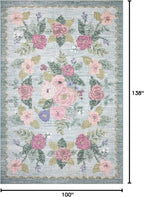 Loloi Rifle Paper Co. Rosa Collection RSA-02 Sky 8'-4" x 11'-6" Area Rug - Image 2