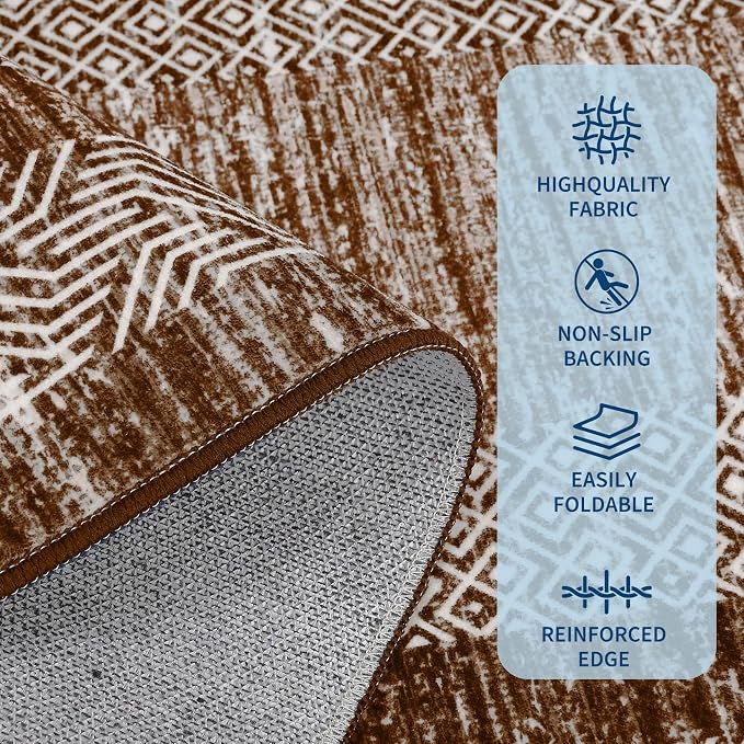 GarveeHome Area Rug 8x10 Modern Geometric Living Room Rug Non Slip, Thin - Image 3