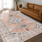 vivorug 9x12 Area Rugs for Living Room, Non Slip Machine Washable Vintage Rug by vivorug