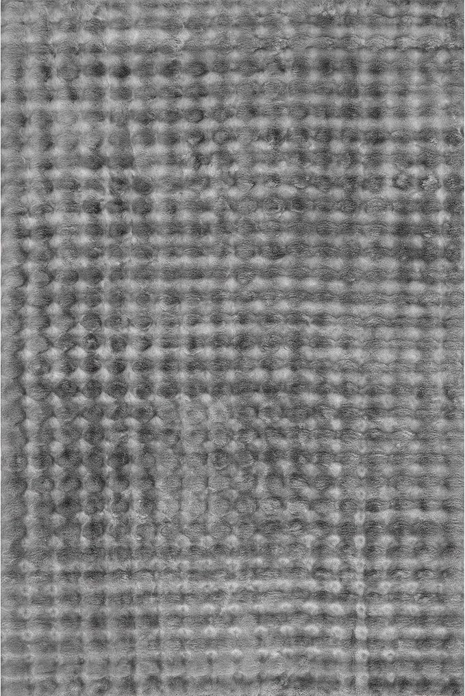 Nuloom Jeni Dark Grey, Solid Faux Rabbit, Fluffy and Cozy, High Traffic - Image 4