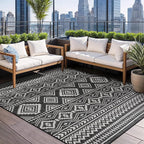 Beverly Rug Waikiki Boho Indoor Outdoor Rug 9x12, Washable Outside Carpet - Image 6