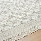 Mark&Day Wool Rugs, 2x8 Clinten Solid and Border Light Gray Runner Checkered Rug - Image 6