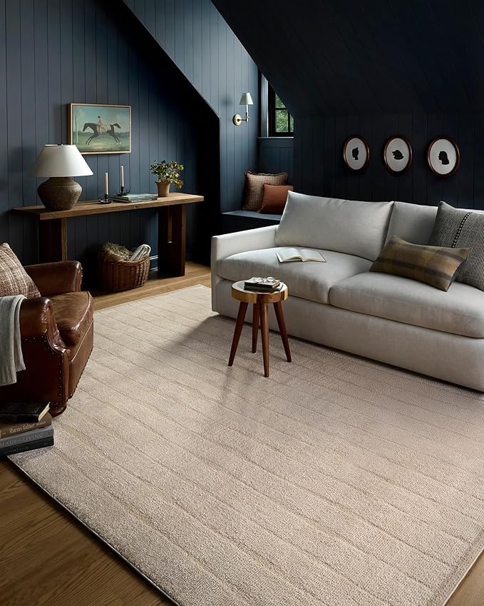 Loloi Chris Loves Julia Calvin Collection CLV-02 Ivory/Oatmeal 2'-3" x 3'-10" by Loloi