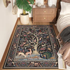 Rugcomf 3x5 Rug Vibrant Tree of Life-Patterned Vintage Non Slip Low Pile Small by Rugcomf