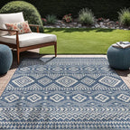 Beverly Rug Waikiki Boho Indoor Outdoor Rug 6x9, Washable Outside Carpet - Image 2